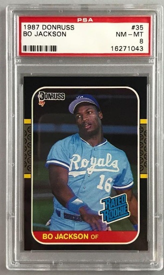 1987 Donruss Bo Jackson Card PSA 8