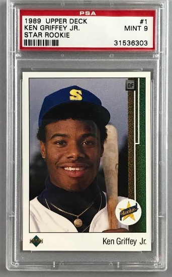 1989 Upper Deck Ken Griffey Junior Rookie Card PSA 9