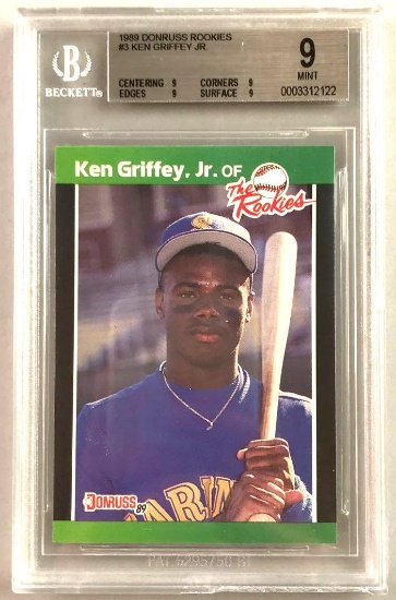 1989 Donruss Rookies Ken Griffey Jr BGS 9