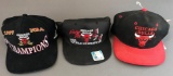Group of 3 Chicago Bulls Caps Includes Championship