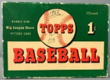 1954 Undated Topps 1cent Baseball Card Box Very Rare