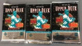 Group of 3 1996 Upper Deck Unopened Packs