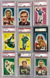 Group of 9 Graded 1955 Bowman Football Cards