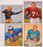 Group of 4 1950 Bowman Football Cards