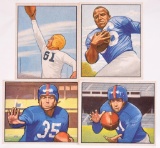 Group of 4 1950 Bowman Football Cards