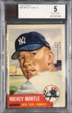 1953 Topps Baseball Mickey Mantle #82 BVG 5