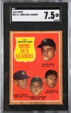 1962 Topps AL Home Run Leaders Baseball Card SGC 7.5