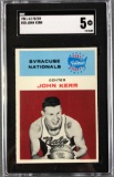 1961-62 Fleer John Kerr Basketball Card #25 SGC 5