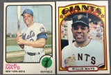Group of 2 Topps Willie Mays Baseball Cards