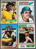 Group of 4 Topps Reggie Jackson Baseball Cards