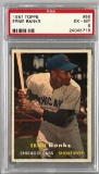 1957 Topps Baseball Ernie Banks Card PSA 6