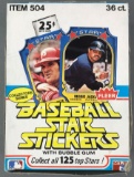 1981 Fleer Star Stickers Baseball Wax Box