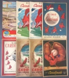 Group of 8 1940s-60s StLouis Cardinals Scorecards