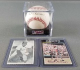 Robert Gibson signed baseball with cards.