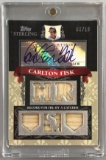 2009 Topps Sterling 5 Game Used Relics & Autograph Caulton Fisk 6/10