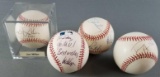 Group of 4 signed baseballs