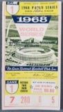 1968 World Series rain check ticket