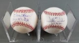 Group of 2 Signed baseballs