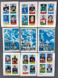Group of Topps Football 4 in 1 Mini Cards and Albums