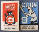 2 1969 Chicago Cubs Baseball Schedules