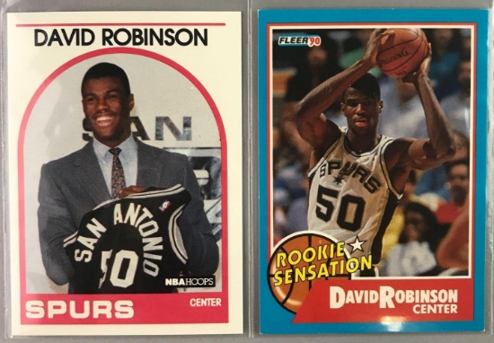 Lot of 2 David Robinson Rookie Basketball Cards