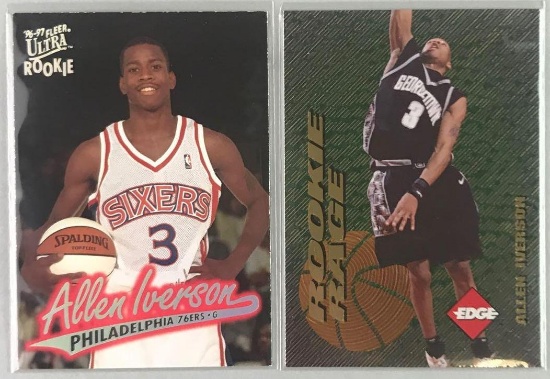 Lot of 2 Allen Iverson Rookie Cards