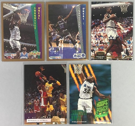 Lot of 5 Shaquille O?Neal Rookie Cards