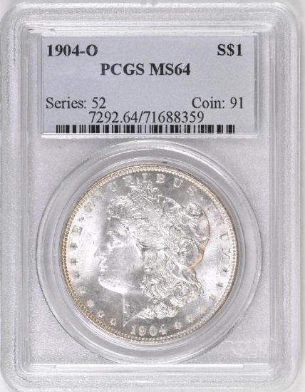 1904 O Morgan Silver Dollar (PCGS) MS64.