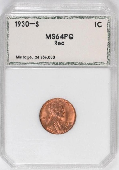 1930 S Lincoln Wheat Cent (PCI) MS64PQ Red