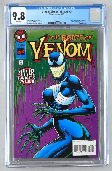 CGC Graded Marvel Comics Venom: Sinner Takes All No. 3 comic book
