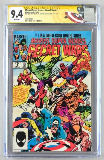 Signed CGC Graded Marvel Comics Marvel Super Heroes Secret Wars No. 1 comic book