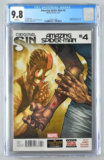 CGC Graded Marvel Comics Original Sin Spider-Man No. 4 comic book