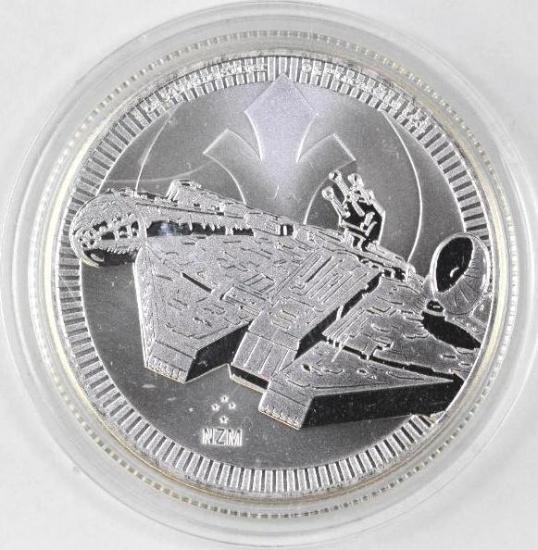 2021 $2 NIUE STAR WARS Millennium Falcon 1oz. .999 Fine Silver