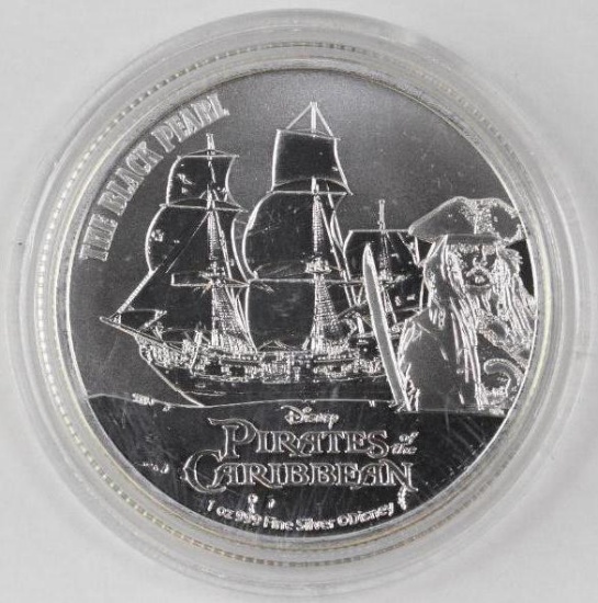 2021 $2 NIUE Disney Pirates of the Caribbean 1oz. .999 Fine Silver
