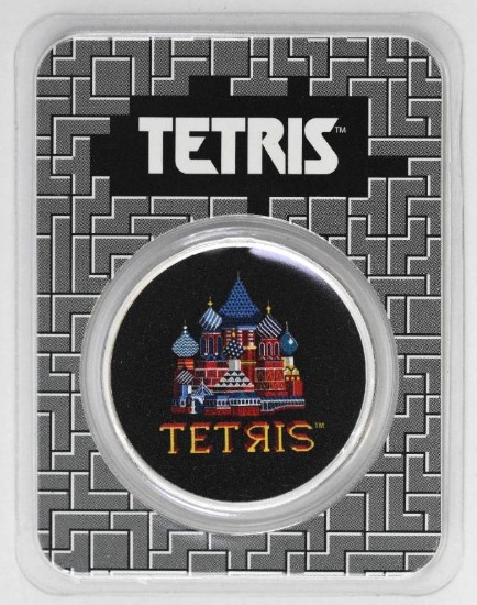 2021 Tetris Holding Colorized 1oz. .999 Fine Silver Round