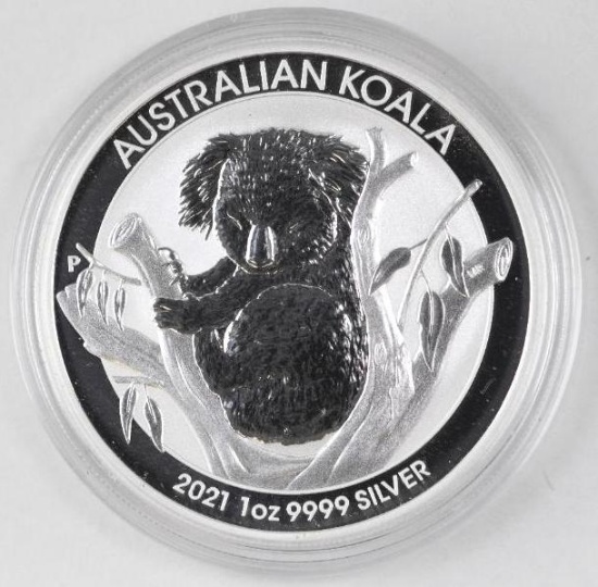 2021 $1 Australia Koala 1oz. .9999 Fine Silver
