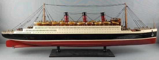 Hand Crafted Wood Model Steamship
