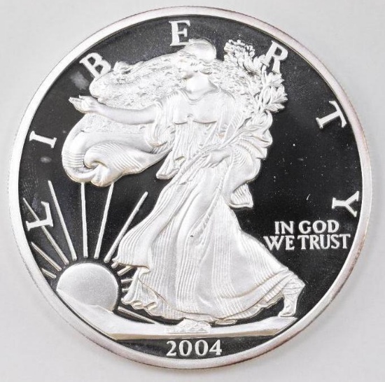 2004 Walking Liberty / Eagle 1LB. .999 Fine Silver Round