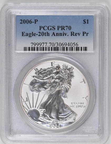 2006 P American Silver Eagle Reverse Proof 1oz. (NGC) PR70