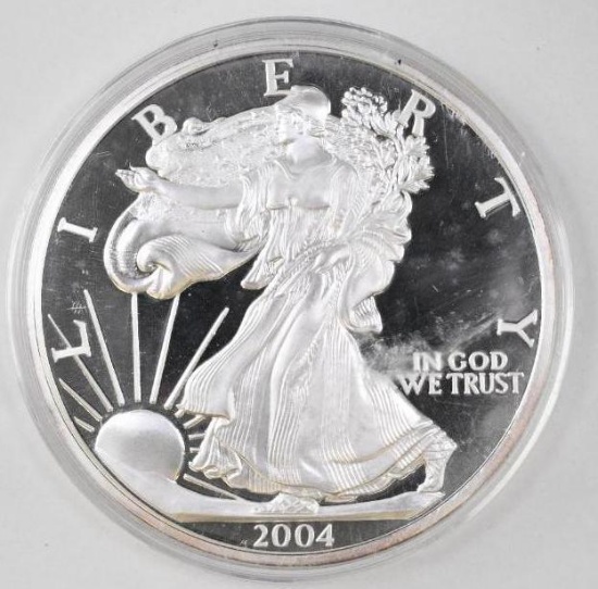 2004 Walking Liberty / Eagle Troy 1LB. .999 Fine Silver Round