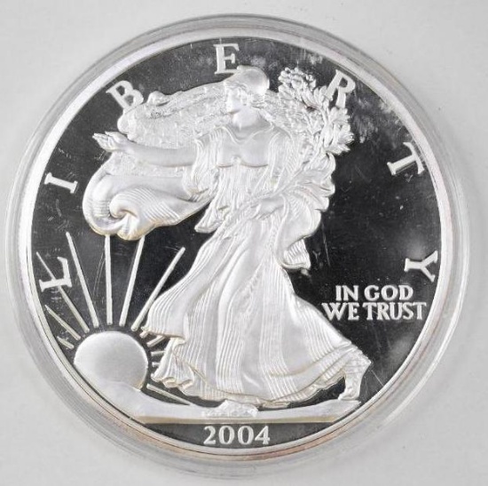 2004 Walking Liberty / Eagle Troy 1LB. .999 Fine Silver Round