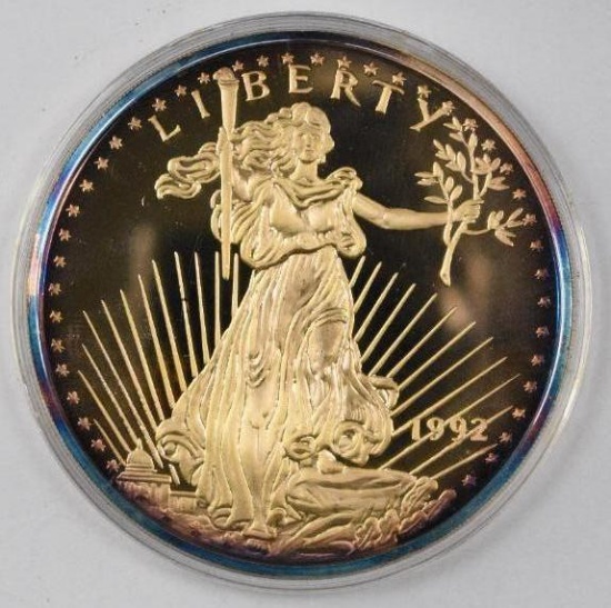 1992 Washington Mint Gaudens Design 8oz. One Half Pound Fine Silver