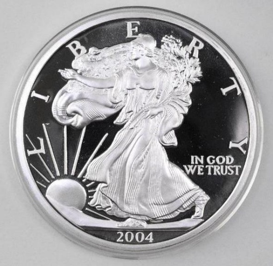 2004 Walking Liberty / Eagle Troy 1LB. .999 Fine Silver Round
