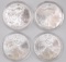 Group of (4) 2003 American Silver Eagle 1oz.