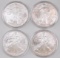 Group of (4) 2004 American Silver Eagle 1oz.
