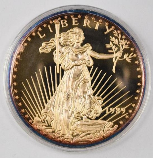 1989 Washington Mint Gaudens Design 8oz. One Half Pound Fine Silver