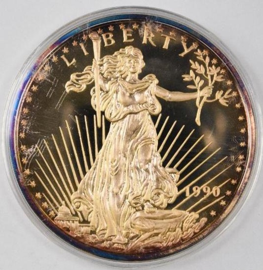 1990 Washington Mint Gaudens Design 8oz. One Half Pound Fine Silver