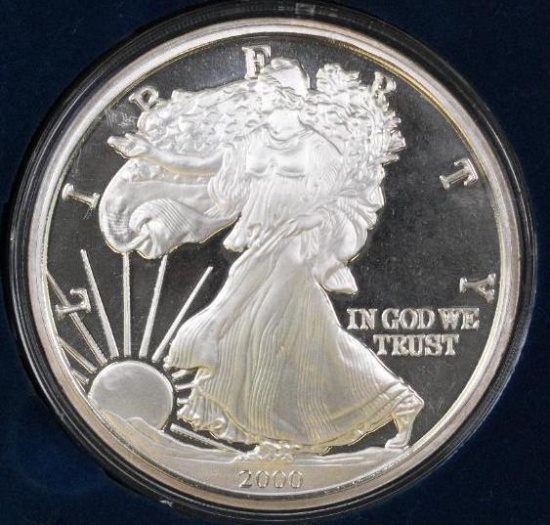 2000 Walking Liberty / Eagle Troy 1LB. .999 Fine Silver Round