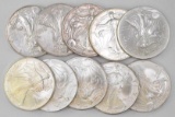 Group of (10) American Silver Eagle 1oz.