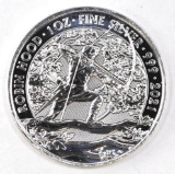 2021 2 Pounds Great Britain Robin Hood 1oz. .999 Fine Silver